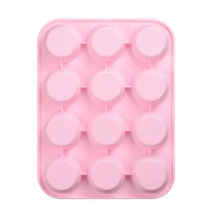 Free Sample Food Grade Heat Resistant Nontoxic Silicone Cake Mold Baking Mousse Pudding Mold Tool Muffin Cup 12holes thumbnail-4