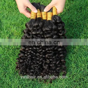 10-40INCH 8A Unprocessed Brazlian Virgin Hair Kinky Curly Raw Unprocessed Virgin Hair Brazilian Bulk Hair For Braiding Curly thumbnail-3