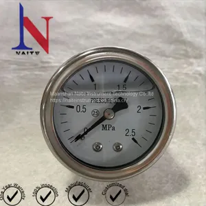 Front Flange Shock Resistant Glycerin Pressure Gauge thumbnail-3