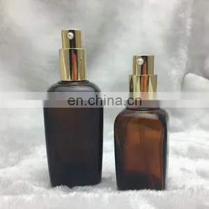 Amber Square Empty Essential Oil Bottles 50ml 100ml thumbnail-1