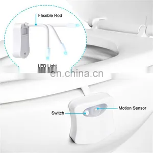 3AAA Batteries Motion Sensor Toilet Seat Night Light Toilet Lamp Led Toilet Bathroom Night Light 16 Color With Sensor thumbnail-6