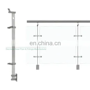 New Arrival Indoor Glass Ss Inox 304 316 Balcony Balustrade Railing System Supplier From China thumbnail-4