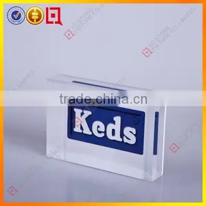 Clear Brand Acrylic Block/Acrylic Sign With Logo Inside thumbnail-2