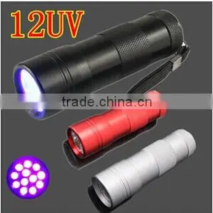 12LED Cheap Aluminum UV Led Flashlight thumbnail-2
