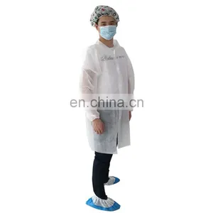Disposable Kids Lab Coat Unisex White PP Lab Coats For Sale thumbnail-2