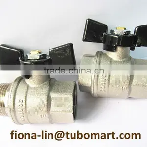Brass Butterfly Ball Valve of CW617N With Butterfly Handle thumbnail-4