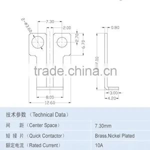 Electronics Component Brass Terminals AO-08-2V-2 Jumpers 40A thumbnail-2