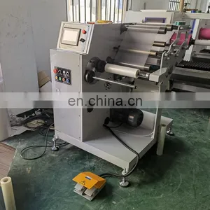 Small Cheap Aluminium Foil Household Foil PE Cling Film Roll Rewinding Machine thumbnail-5