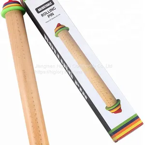 Kitchen Adjustable Rolling Pin for Flat Dough Wooden Rolling Pin and Pastry Board for Baking Tools thumbnail-5