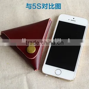 Guangzhou Wholesale Mini Convenient and Practical Genuine Leather Coin Holder Purse With Snap Button thumbnail-6