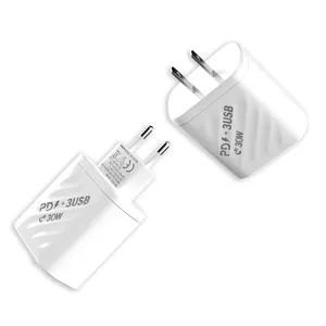 Mobile Phone Charger Quick Charge 30W Fast Charging EU US Plug Adapter Wall USB Charger For Iphone thumbnail-1