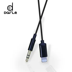 Black Headphone Lightening Adapter 8 Pin 3.5 Male Audio Jack for Apple Certified Cable Supplier for Iphone 5678X thumbnail-3