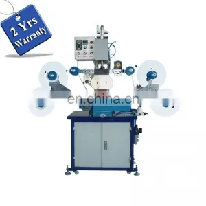 UT12 Fully Automatic Garment Elastic Ribbon Hot Foil Stamping Machine, Textile Fabric Satin Label Roll Heat Transfer Press thumbnail-1