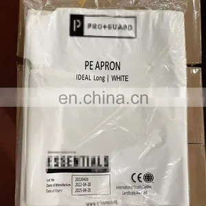 China Factory OEM Customized Logo Print Cotton Disposable Non Woven PP PE Kitchen Apron thumbnail-5
