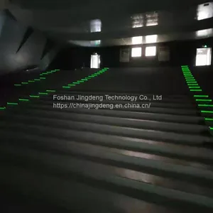China Manufacturers Wholesale Green Light Stair Light Under the Floor Rubber Steps of the Lecture Hall thumbnail-1