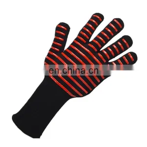 Luvas de cozinha em silicone resistentes ao calor para churrasco ao ar livre, forno de micro-ondas e uso doméstico thumbnail-4