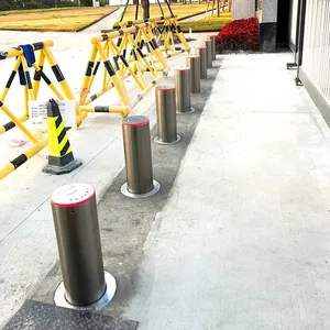 Good Quality Security Barrier Residential School Waterproof Parking Lot Heavy Duty Steel Wireless Remote Control Rising Bollard thumbnail-1
