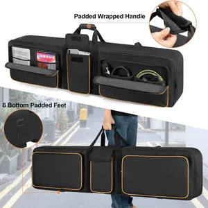 Soft Piano Bag With Padded Handle And Detachable Shoulder Strap, Travel Keyboard Gig Bag thumbnail-2