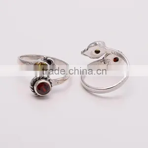 GARNET TOE RING ,925 Sterling Silver Jewelry Wholesale,WHOLESALE SILVER JEWELRY,SILVER EXPORTER,SILVER JEWELRY FROM INDIA thumbnail-1