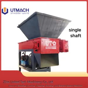 One Shaft Shredder for Plastic Recycling PE PP Pet ABS PC Nylon Lump and Block thumbnail-1