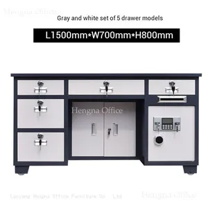 Smart Safe Desk | Fingerprint Lock Alloy Door Panel + Triple Lock Security | Designed for Finance Office thumbnail-3