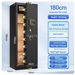 HN-G100 OEM Security Safe Cabinet, Gold, Wholesale Customizable, Luxury Jewelry & Cash Management Storage Box With Multi-User Access for Boutiques thumbnail-2