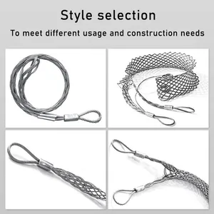 Two-Head Steel Wire Mesh Cable Pulling Grip (50–63 mm), Galvanized Steel Grip & Changyun Tech High-Strength Cable Pulling Sock thumbnail-3