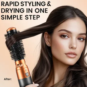 Five in One Hot Air Comb Electric Curling Iron/dry Wet Dual-purpose Automatic Hair Straightening Comb/hair Dryer（Wechat:13510231336） thumbnail-3
