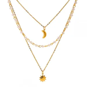 HonHo Factory Direct 316L Stainless Steel Necklace With 18K Gold PVD Coating thumbnail-4