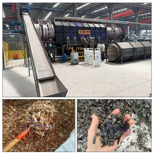 Continuous Nut Shell Chestnut Shell Carbonization Furnace Biomass Pistachio Shell Charcoal Making Equipment thumbnail-5