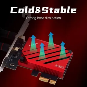 Network Wifi7 Card 802.11WiFi 7 FV-BE8800 BE200 Pcie Wireless Adapter Bluetooth 5.4 Tri-band 2.4G/5G/6GHz be For PC thumbnail-4