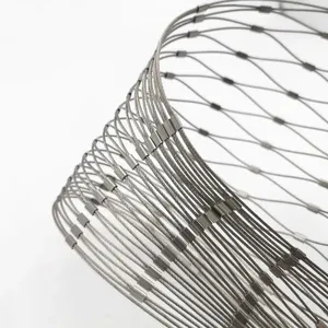 Flexible Stainless Steel Cable Net, Transparent Wire Rope Mesh for Zoo Exhibit & Wildlife Safety Enclosure thumbnail-4