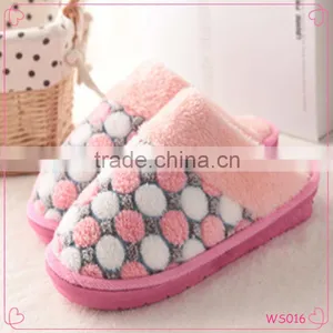 Women Winter Warm Shoes Coral Fleece Home Slipper Antiskid Indoor Cotton Slippers thumbnail-1