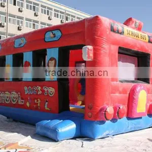 Inflatable Jumper School Bus Inflatable Bus thumbnail-1