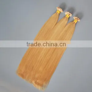 Flat Tip Human Hair Blonde Hair Extensions Weft thumbnail-1
