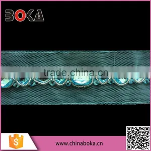 BOKA Vintage Rhinestone Waist Applique for Ladies Dress thumbnail-2