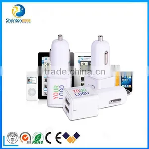 FCC CE Rohs Safety 5V 2.1A Dual USB Car Charger Adapter/quick Charger Car Adapter thumbnail-1