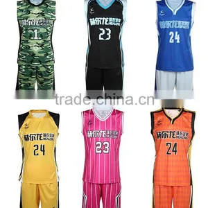 2015 Fashionable 100% Polyester Sublimation Basketball Jersey Black and Yellow thumbnail-1