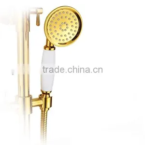TongYing New Gold Plated Bathroom Chrome Handheld Rain Shower Head thumbnail-1