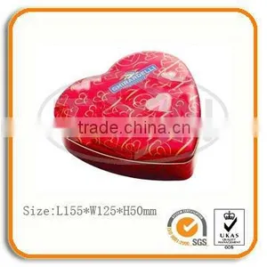 Red Heart Candy Metal Tin Box thumbnail-1