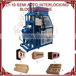 Hydroform Interlocking Clay Brick Machine Afrika Manual Clay Block Making Machine thumbnail-2