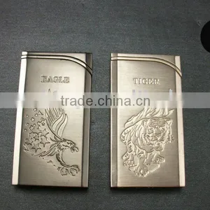 METAL THIN WINDPROOF ELECTRONIC GAS REFILLABLE LIGHTER WITH LOGO thumbnail-1
