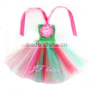 Purple Rainbow Flower Girl Dress- Flower Girl Dress- Lavender Flower Girl Dresses- Tutu Dress- Lavender Tutu thumbnail-4