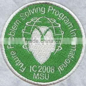 Cheap Custom Promotion Round Shape Embroidered Patches for Clothing thumbnail-1