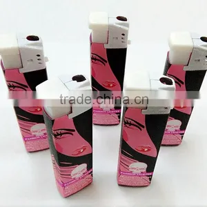 2016 New Model Pretty Lady Paper Wrapped Refillable Lighter Plastic for Wholesale thumbnail-4