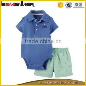 OEM Kids Pajama Suit Comfort Cotton Plain Baby Romper Set With Shorts Supplier's Choice thumbnail-1