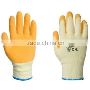 10G Hand Protective Yellow Latex Coated Safety Working Glove With High Quality thumbnail-1