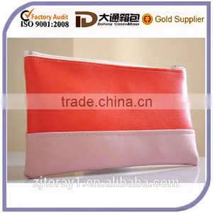 Orange and Pink Clutch Bag Faux Leather Clutch Bag for Women thumbnail-1