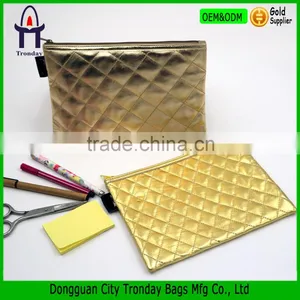 Shiny PU Makeup Bag Fashionable Gold PU Comestic Case thumbnail-1