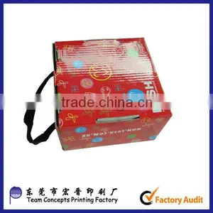 Corrugated Cardboard Printed Box With Handles thumbnail-1